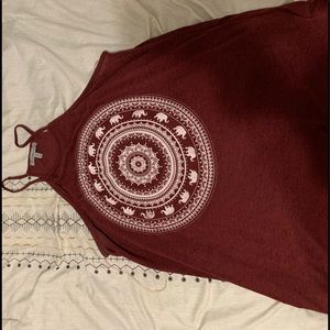 Burgundy tank top